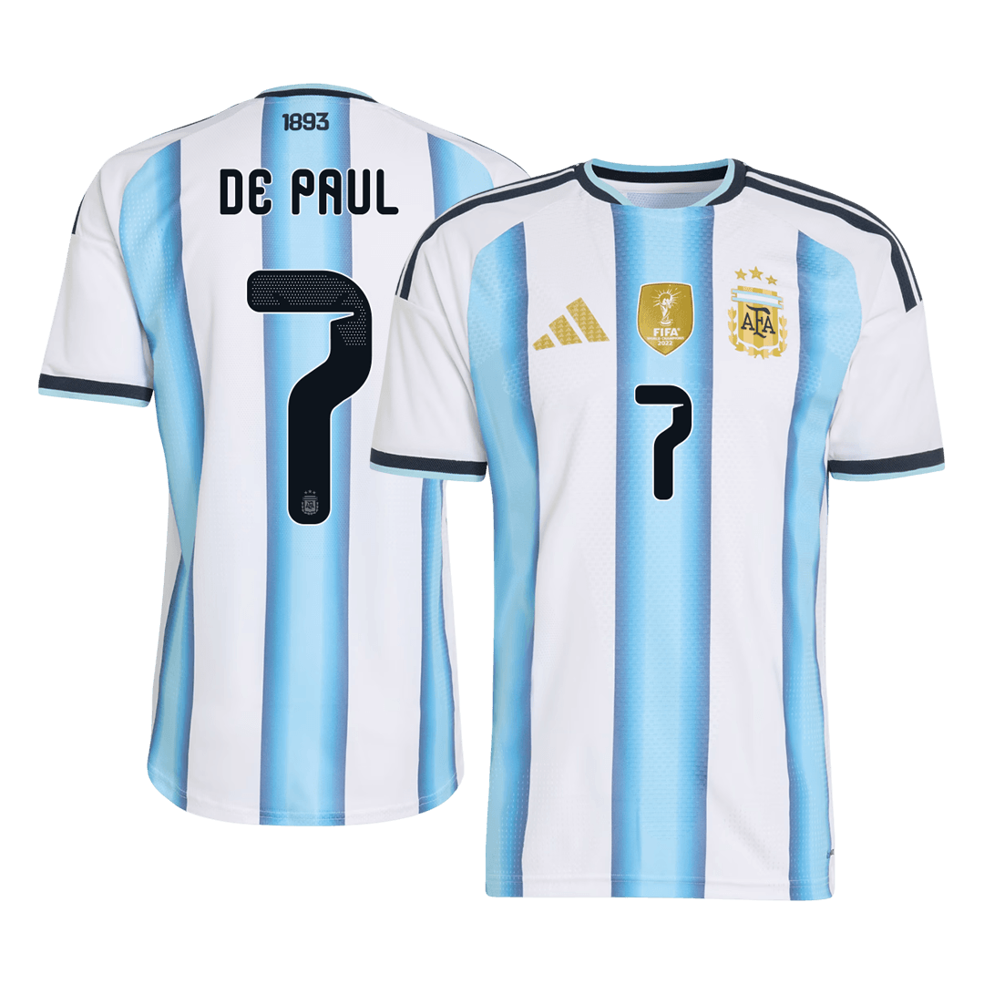 DE PAUL #7 Argentina Thuis Spelersversie Voetbalshirt WK Voetbal 2026 - Slim Fit