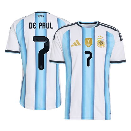 DE PAUL #7 Argentina Thuis Spelersversie Voetbalshirt WK Voetbal 2026 - Slim Fit