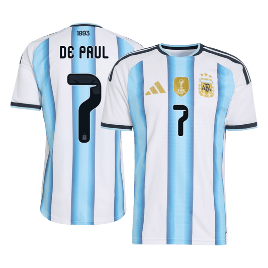 DE PAUL #7 Argentina Thuis Spelersversie Voetbalshirt WK Voetbal 2026 - Slim Fit