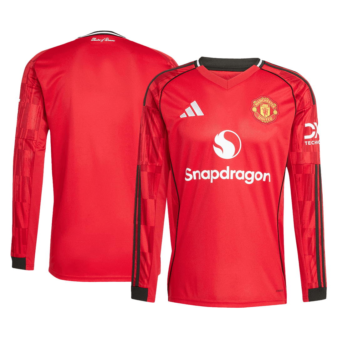 Heren Manchester United Thuis Lange Mouwen Voetbalshirt 2025/26