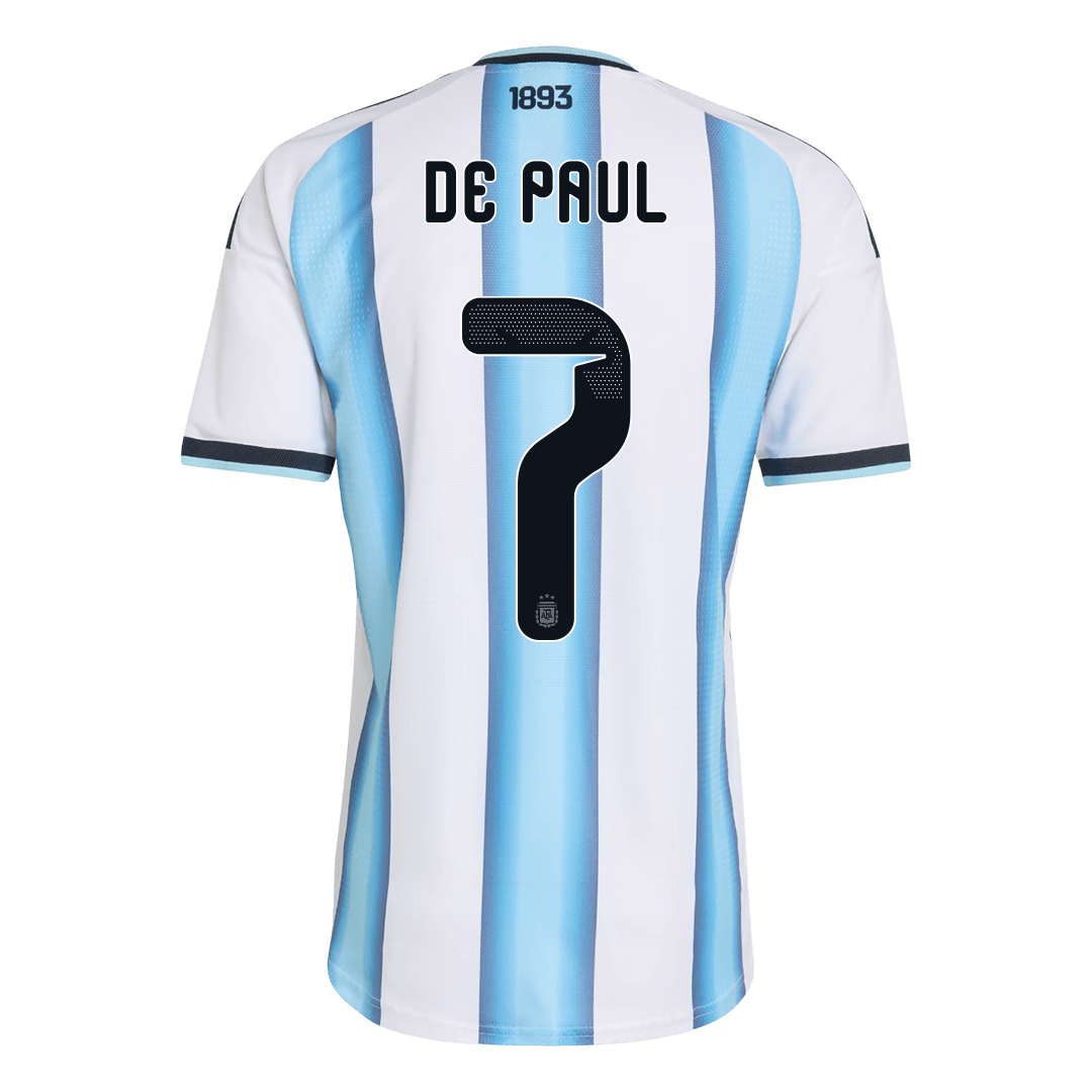 DE PAUL #7 Argentina Thuis Spelersversie Voetbalshirt WK Voetbal 2026 - Slim Fit