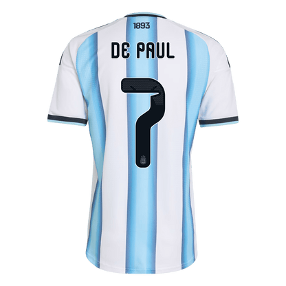 DE PAUL #7 Argentina Thuis Spelersversie Voetbalshirt WK Voetbal 2026 - Slim Fit