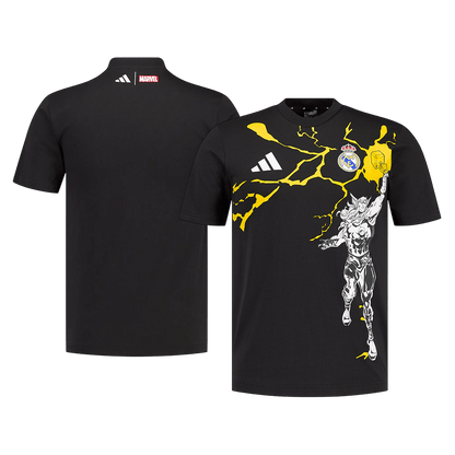 Heren Real Madrid X Marvel Voetbalshirt 2025/26 Zwart