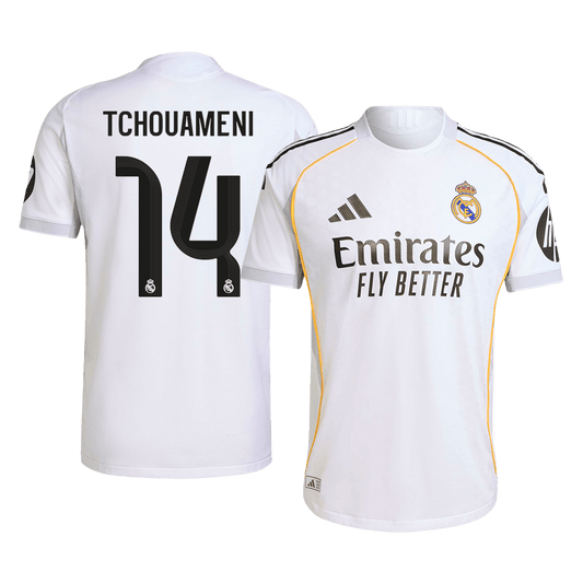 Maillot de football TCHOUAMENI #14 Real Madrid Domicile Version Joueur 2025/26 - Coupe Slim