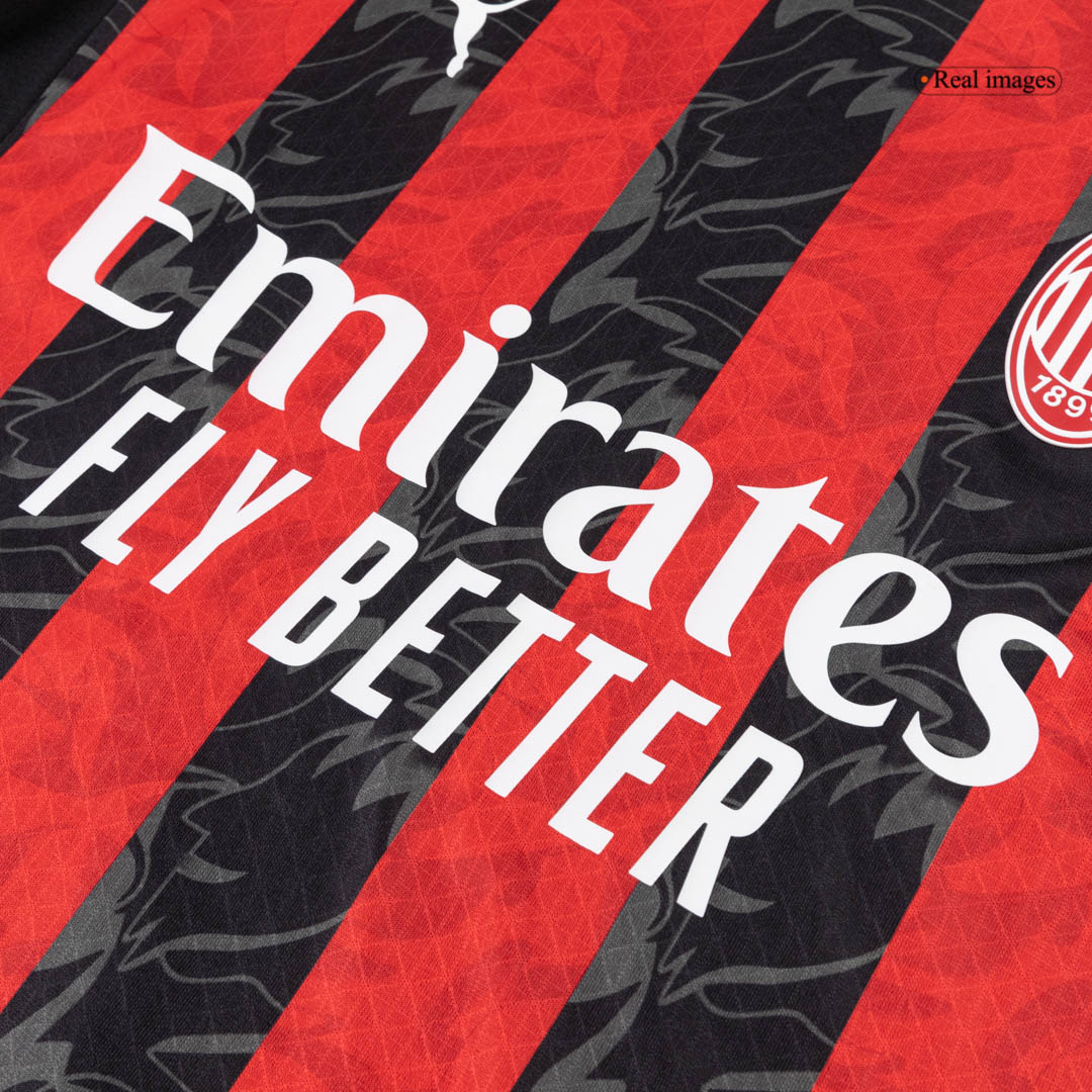 AC Milan Thuis Spelersversie Voetbalshirt 2025/26 - Slim Fit
