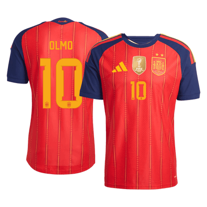 OLMO #10 Spanje Spelersversie thuisshirt WK Voetbal 2026 - slim fit【Kampioenseditie】