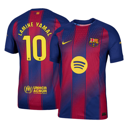 LAMINE YAMAL #10 Barcelona Thuis Spelersversie Voetbalshirt 2025/26 - Slim Fit