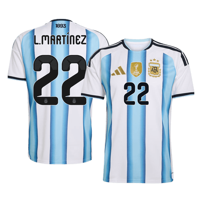 L.MARTÍNEZ #22 Heren Argentina Thuis Voetbalshirt 2026
