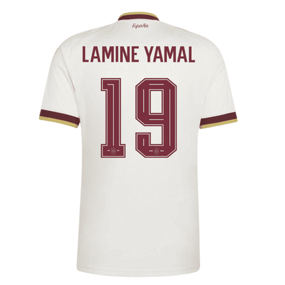 LAMINE YAMAL #19 Heren Spain Uit Voetbalshirt WK Voetbal 2026 - voorkant