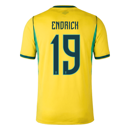 ENDRICK #19 Heren Brazil Thuis Voetbalshirt WK Voetbal 2026