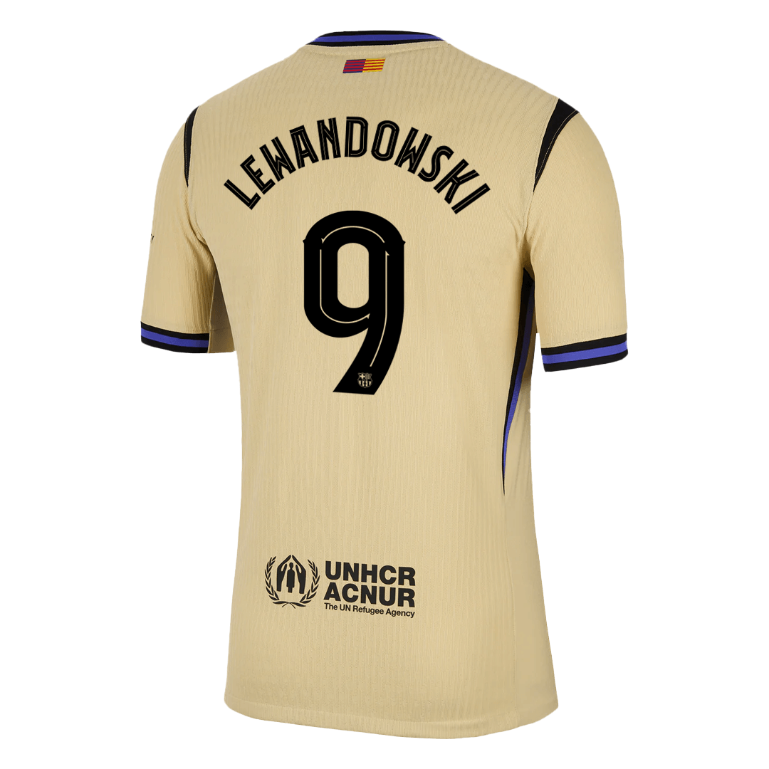 LEWANDOWSKI #9 Barcelona Uit Spelersversie Voetbalshirt 2025/26 - Slim Fit