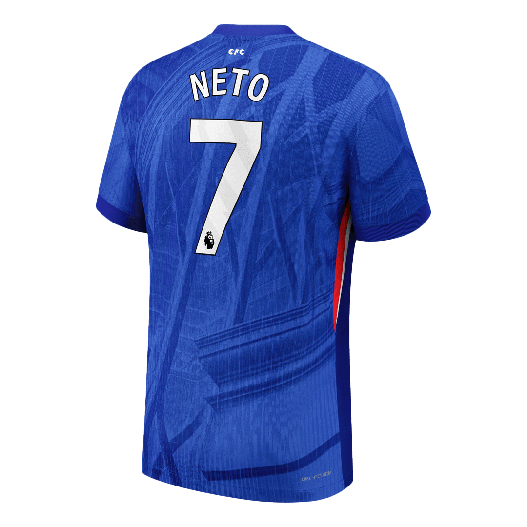 NETO #7 Chelsea Thuis Spelersversie Voetbalshirt 2025/26 - Slim Fit