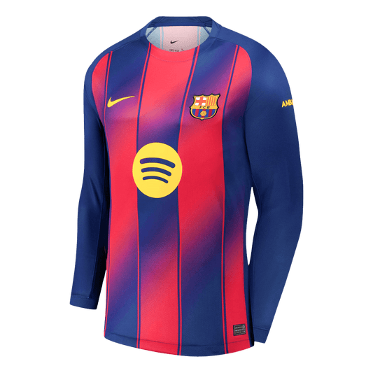 Heren Barcelona Thuis Lange Mouwen Voetbalshirt 2025/26