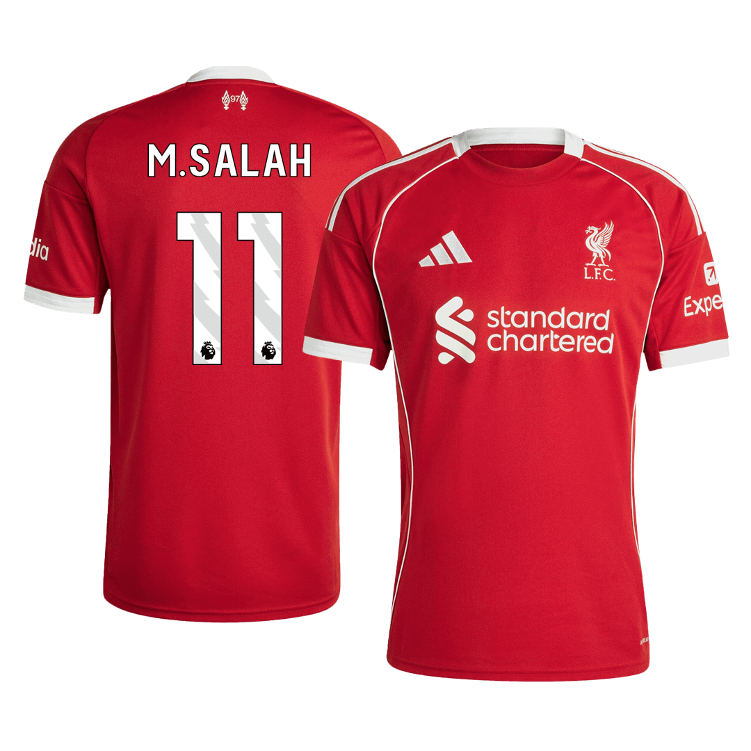 M.SALAH #11 Heren Liverpool Thuis Voetbalshirt 2025/26