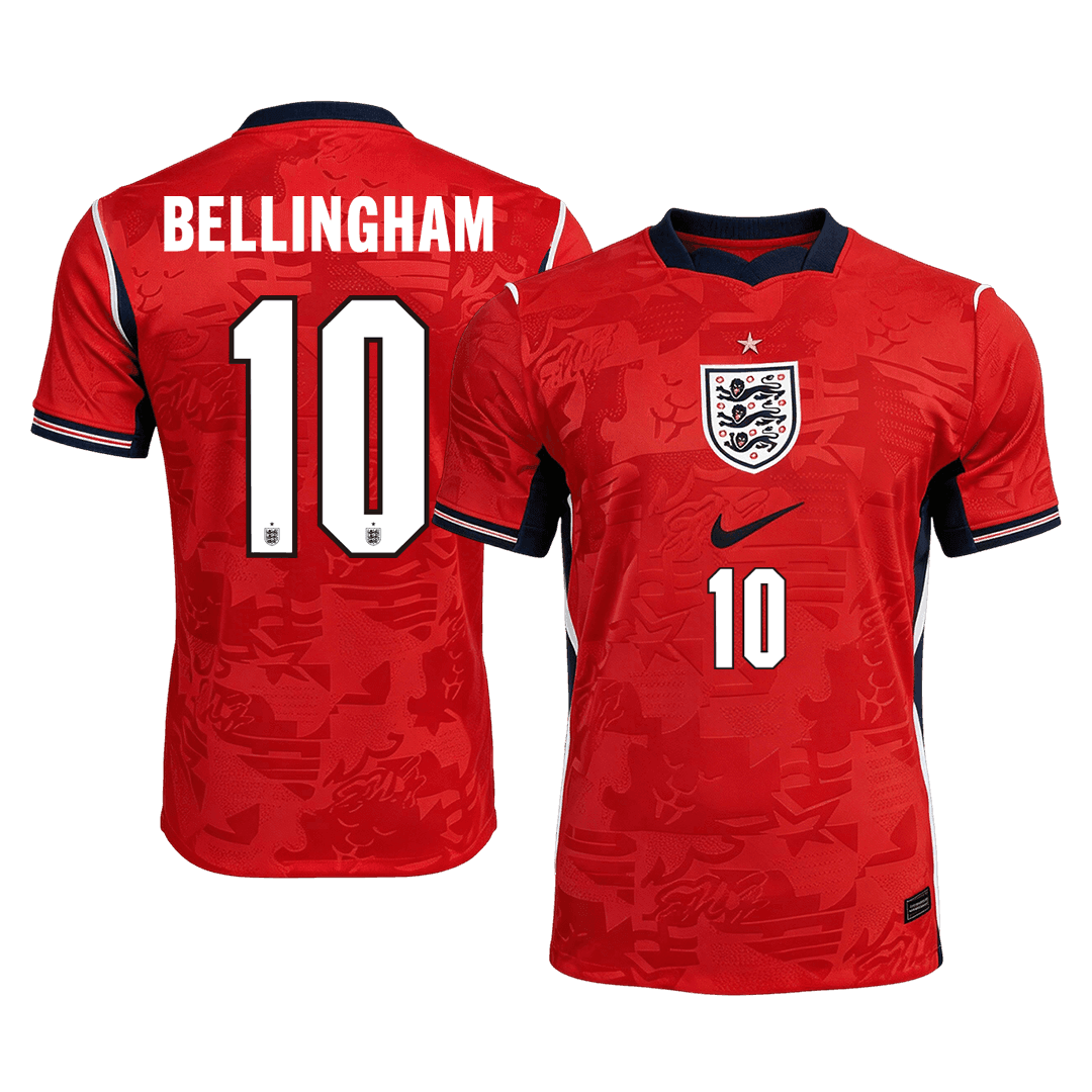 BELLINGHAM #10 England Uit Spelersversie Voetbalshirt WK Voetbal 2026 - Slim Fit - voorkant