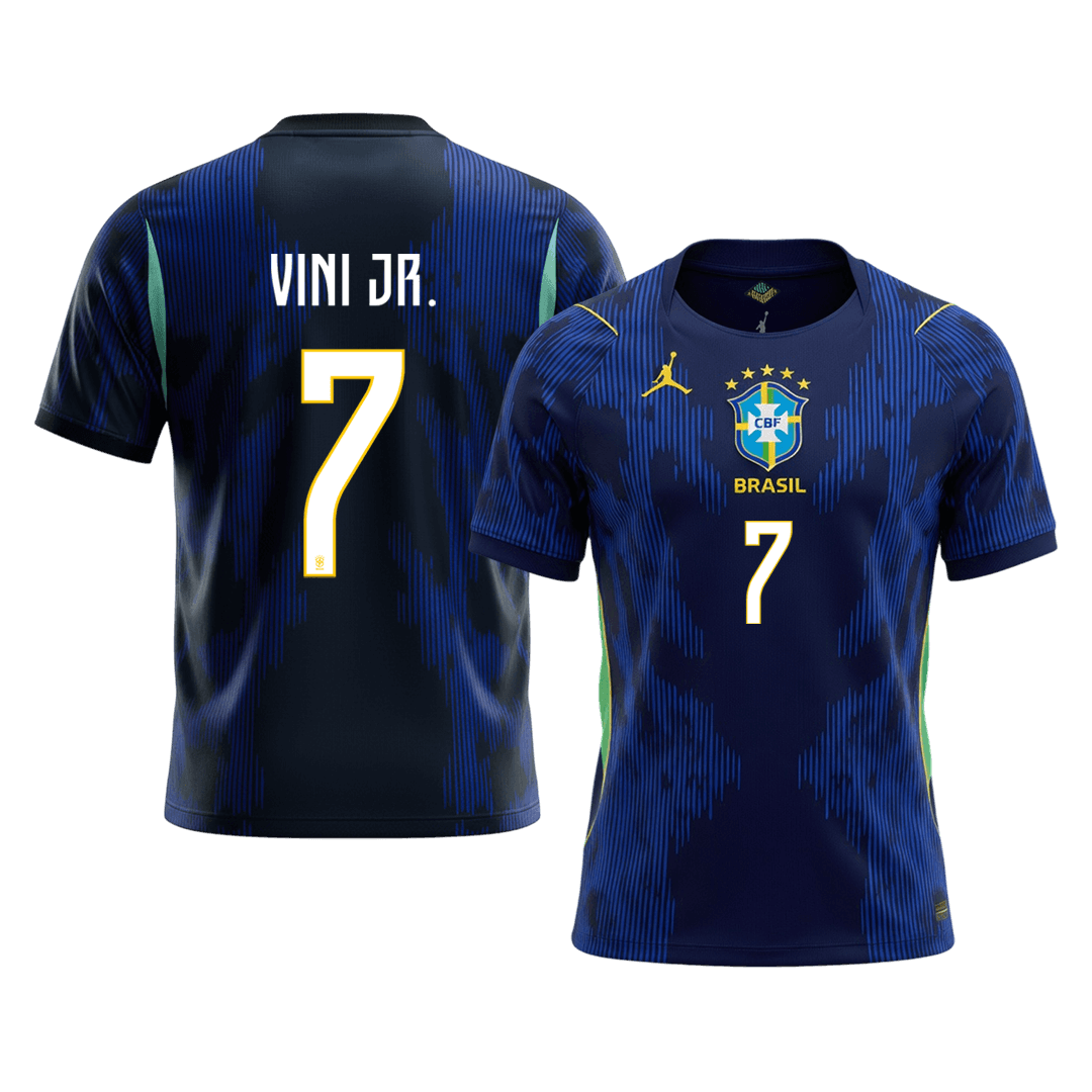 VINI JR. #7 Heren Brazil Uit Voetbalshirt WK Voetbal 2026 - voorkant