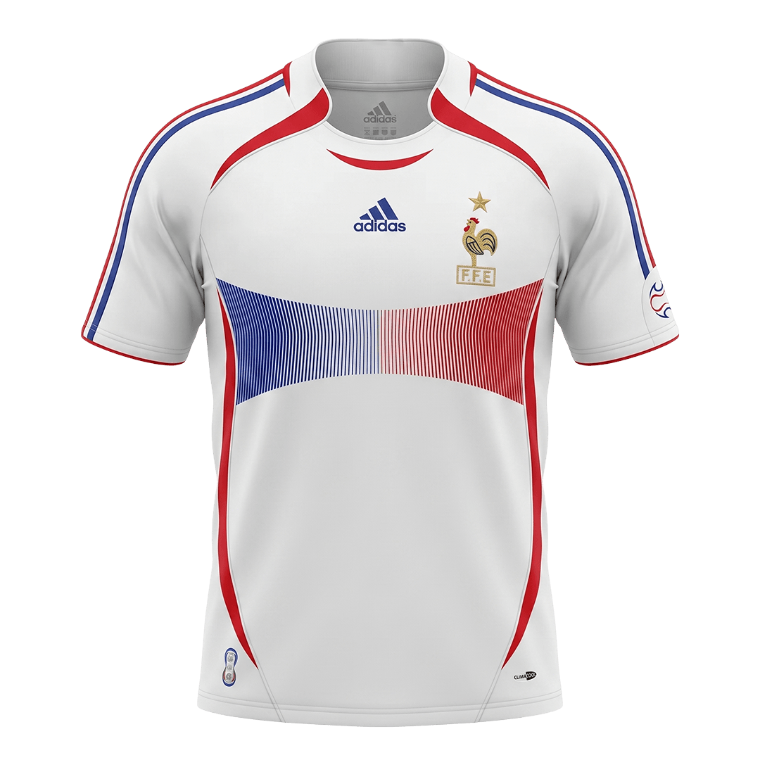 Retro France Uit Voetbalshirt 2006 - voorkant