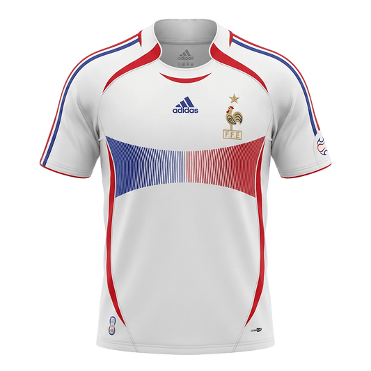 Retro France Uit Voetbalshirt 2006 - voorkant