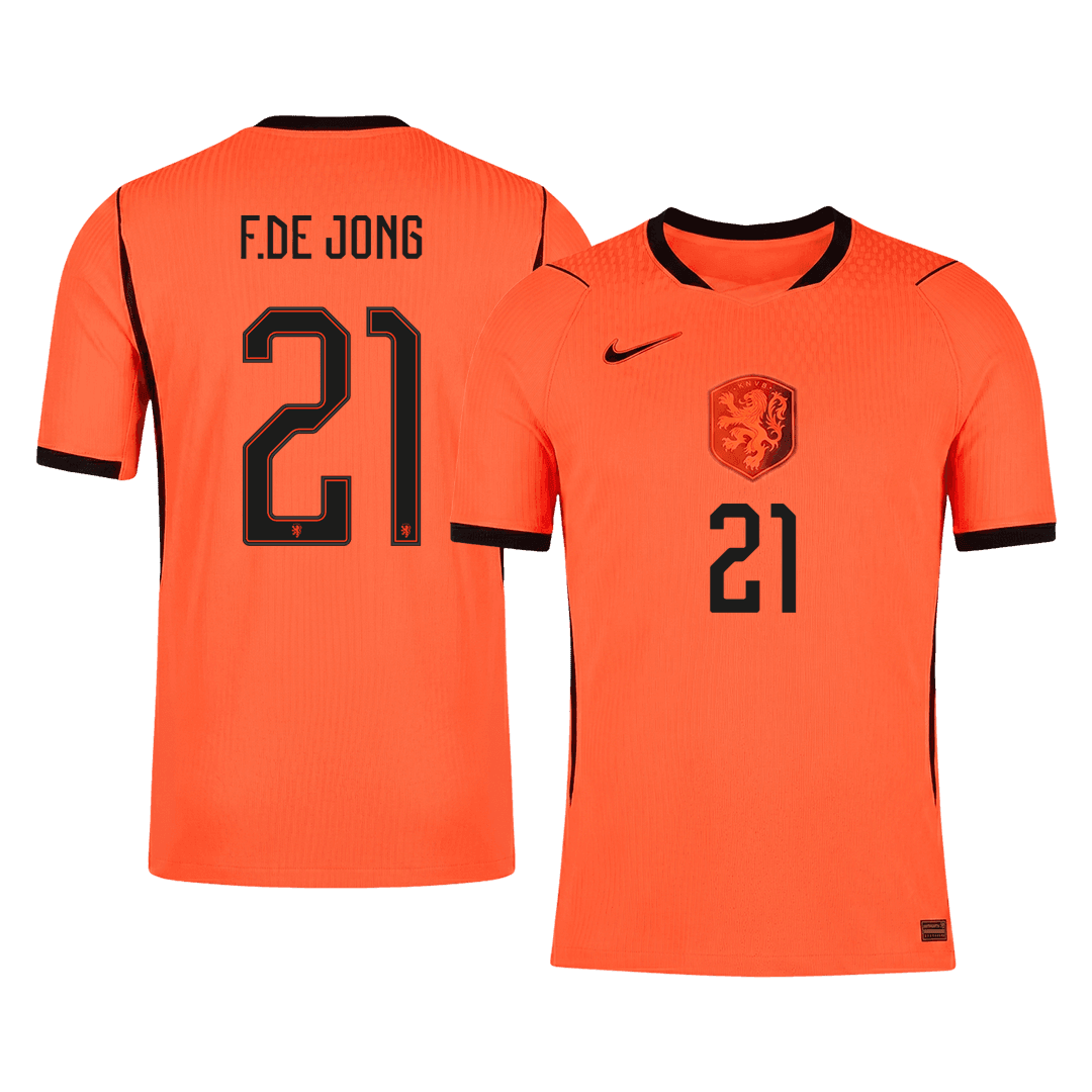 F.DE JONG #21 Netherlands Thuis Spelersversie Voetbalshirt WK Voetbal 2026 - Slim Fit