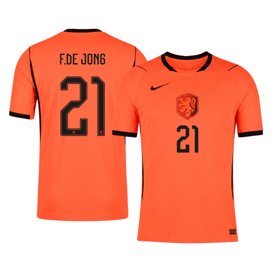 F.DE JONG #21 Netherlands Thuis Spelersversie Voetbalshirt WK Voetbal 2026 - Slim Fit