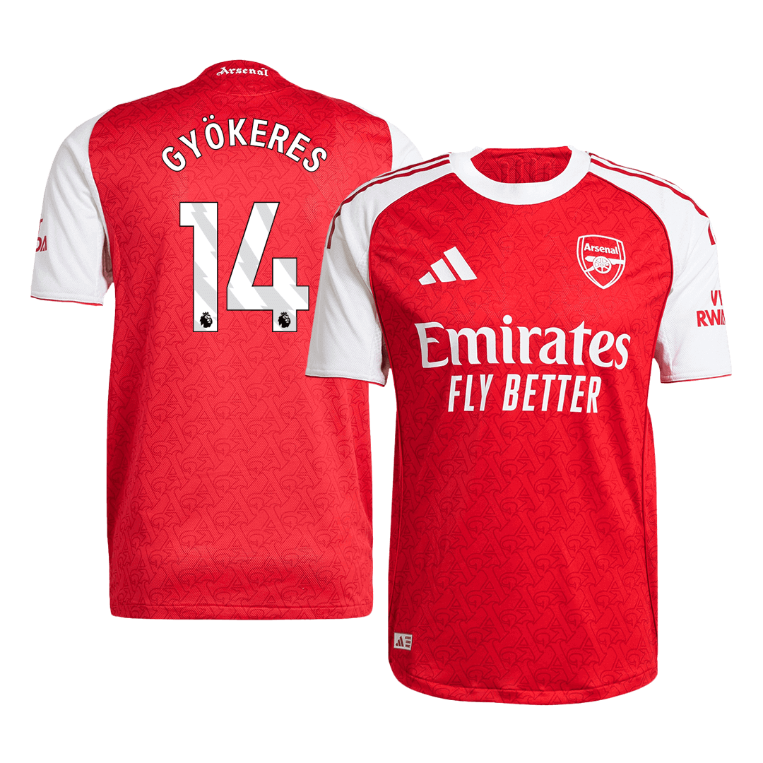 GYÖKERES #14 Arsenal Thuis Spelersversie Voetbalshirt 2025/26 - Slim Fit - voorkant
