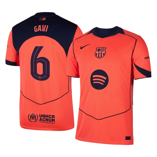 GAVI #6 Heren Barcelona Derde Voetbalshirt 2025/26 - UCL