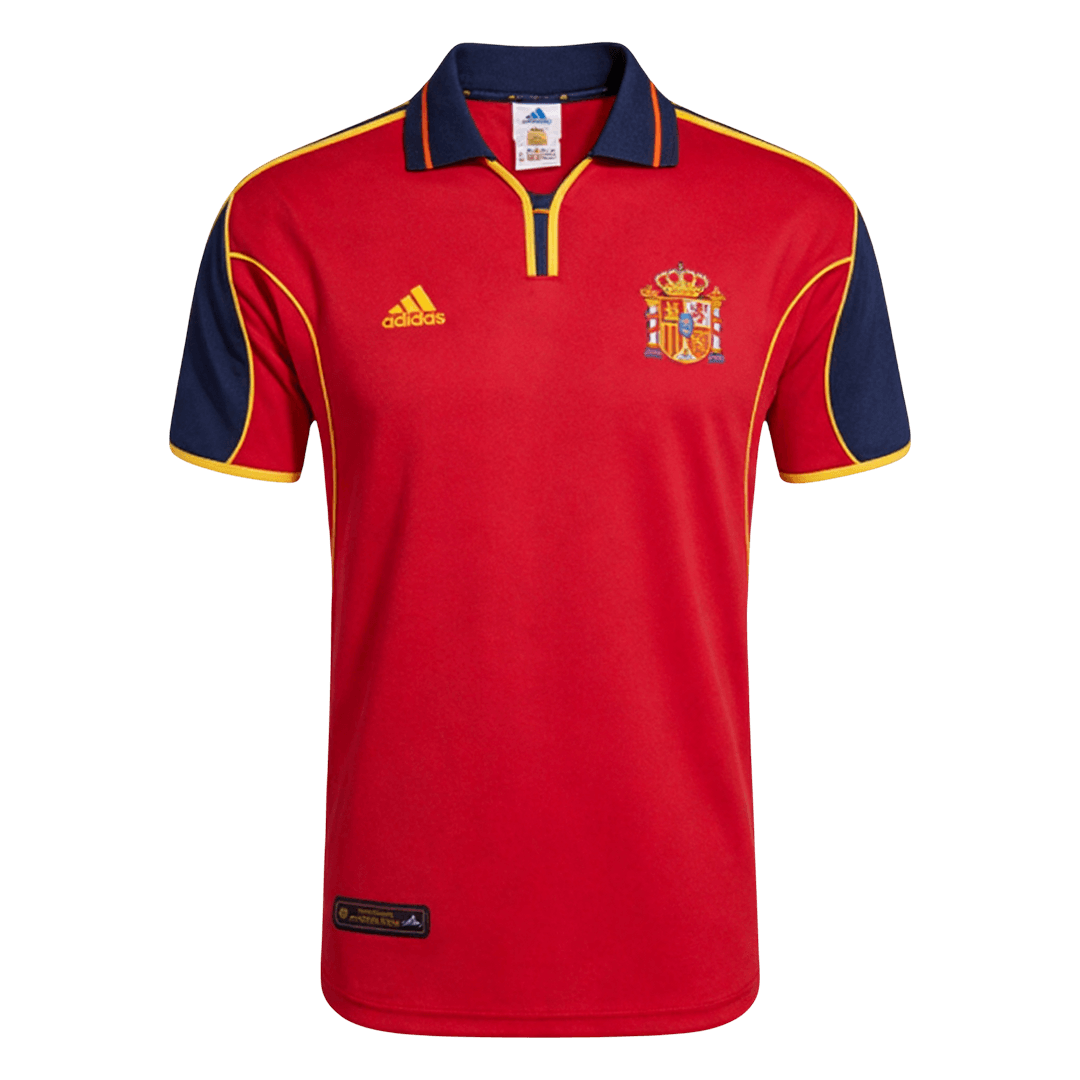 Retro Spain Thuis Voetbalshirt 2000 - voorkant