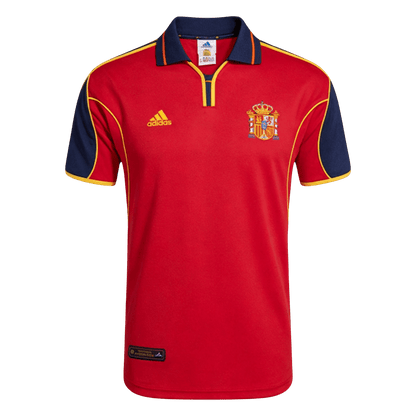 Retro Spain Thuis Voetbalshirt 2000 - voorkant