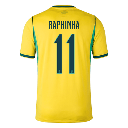 RAPHINHA #11 Heren Brazil Thuis Voetbalshirt WK Voetbal 2026