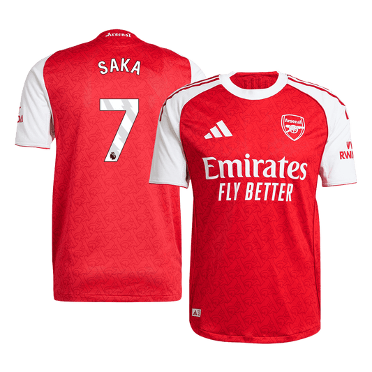 SAKA #7 Arsenal Thuis Spelersversie Voetbalshirt 2025/26 - Slim Fit - voorkant