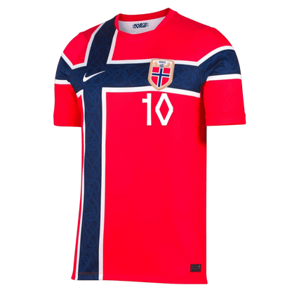 Ødegaard #10 Heren Norway Thuis Voetbalshirt WK Voetbal 2026 - achterkant