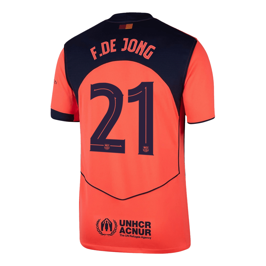 F.DE JONG #21 Heren Barcelona Derde Voetbalshirt 2025/26 - UCL