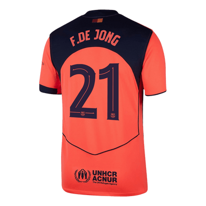 F.DE JONG #21 Heren Barcelona Derde Voetbalshirt 2025/26 - UCL