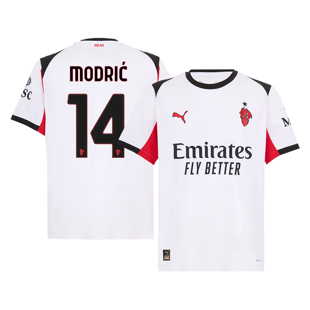 MODRIĆ #14 Heren AC Milan Uit Voetbalshirt 2025/26