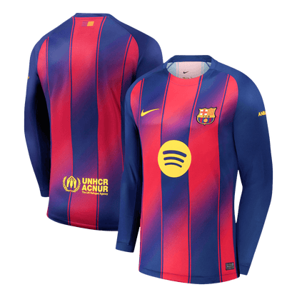Maillot de football à manches longues domicile Barcelone 2025/26 pour homme
