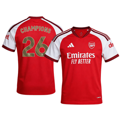 CHAMPIONS #26 Heren Arsenal Thuis Voetbalshirt 2026/27 - voorkant