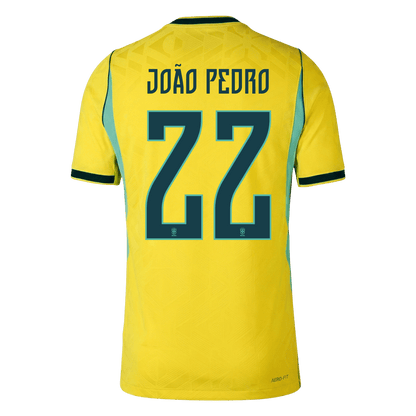 JOÃO PEDRO #22 Brazil Thuis Spelersversie Voetbalshirt WK Voetbal 2026 - Slim Fit