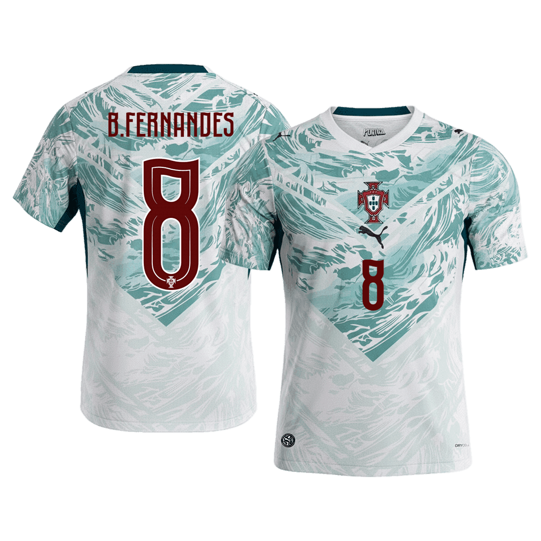 B.FERNANDES #8 Heren Portugal Uit Voetbalshirt WK Voetbal 2026