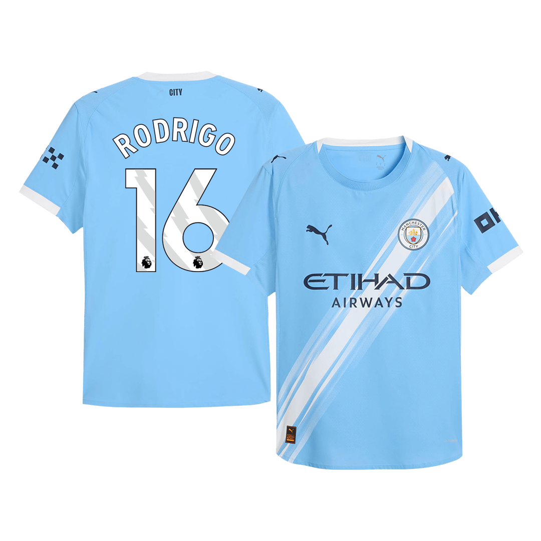 RODRIGO #16 Manchester City Thuis Spelersversie Voetbalshirt 2025/26 - Slim Fit