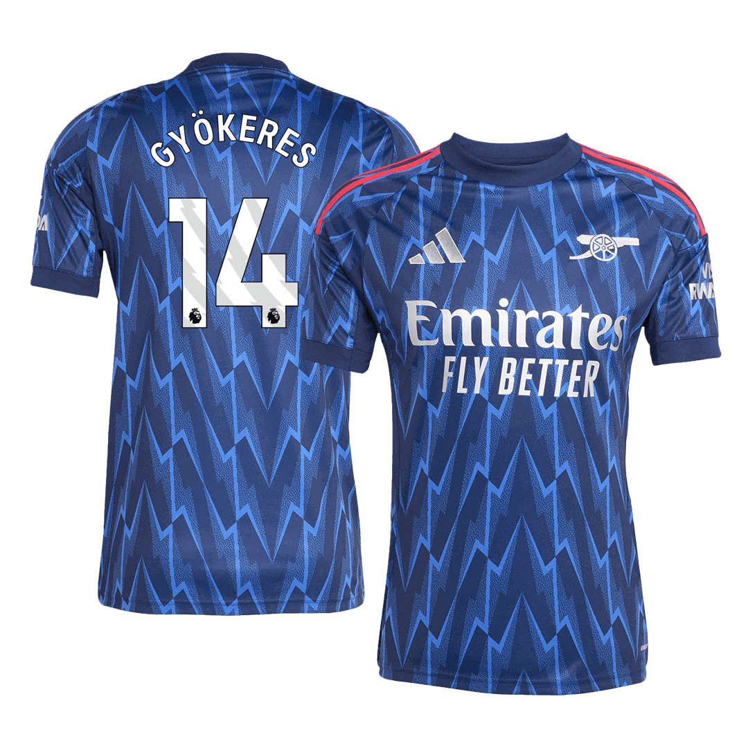 GYÖKERES #14 Heren Arsenal Uit Voetbalshirt 2025/26 - voorkant