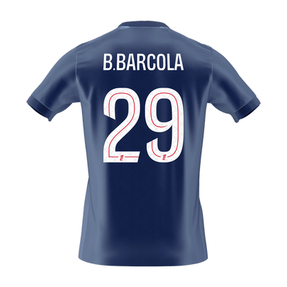 Maillot de football domicile PSG B.BARCOLA #29 pour homme 2025/26 [PREMIUM]