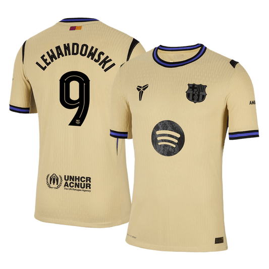 LEWANDOWSKI #9 Barcelona Uit Spelersversie Voetbalshirt 2025/26 - Slim Fit