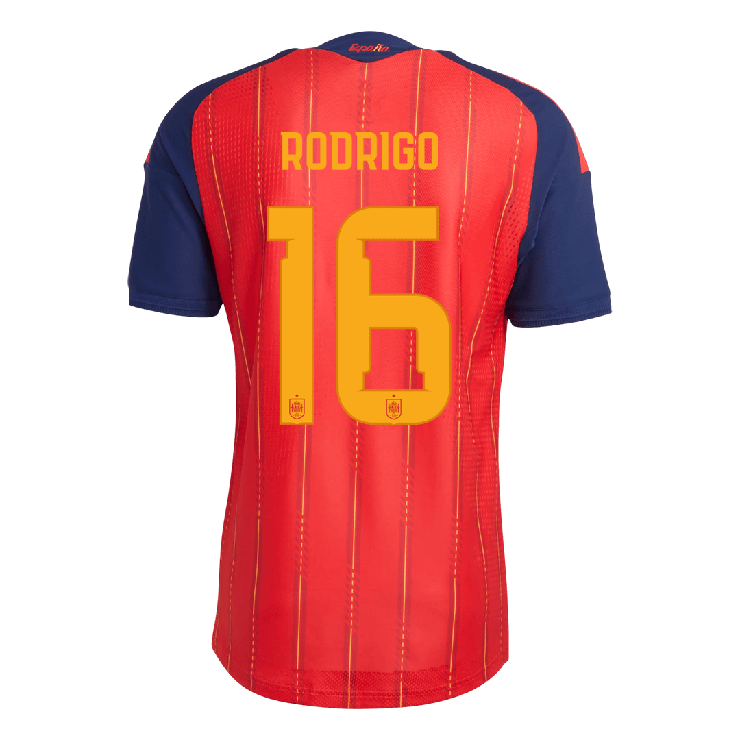 RODRIGO #16 Spain Thuis Spelersversie Voetbalshirt WK Voetbal 2026 - Slim Fit