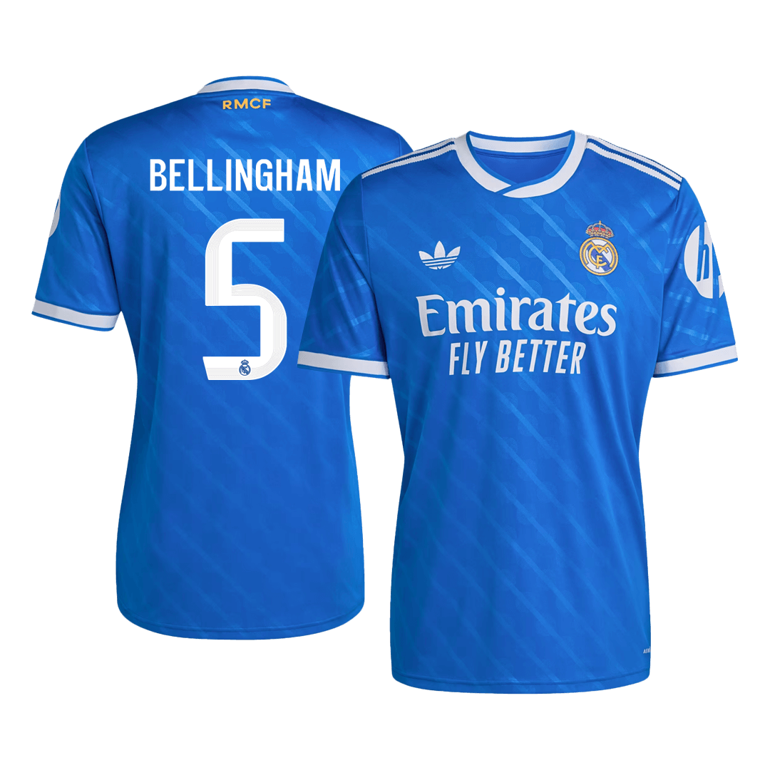 BELLINGHAM #5 Heren Real Madrid Derde Voetbalshirt 2025/26