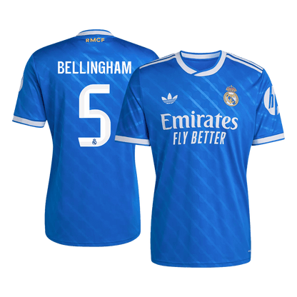 BELLINGHAM #5 Heren Real Madrid Derde Voetbalshirt 2025/26