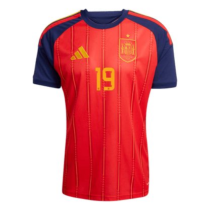 LAMINE YAMAL #19 Heren Spain Thuis Voetbalshirt WK Voetbal 2026 [PREMIUM] - detail