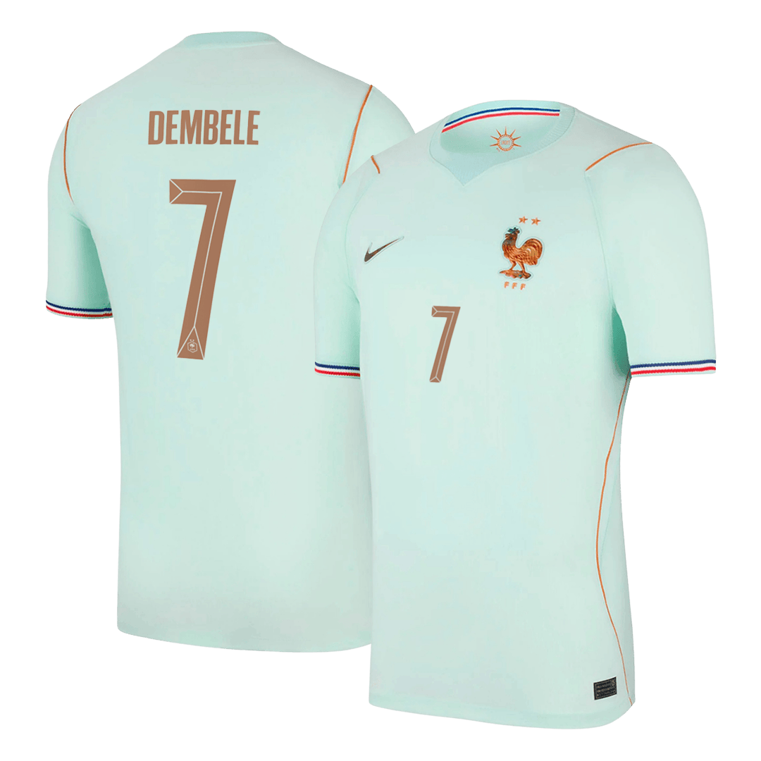 DEMBELE #7 Heren France Uit Voetbalshirt WK Voetbal 2026 - voorkant