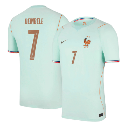 DEMBELE #7 Heren France Uit Voetbalshirt WK Voetbal 2026 - voorkant