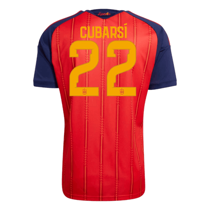 CUBARSÍ #22 Spanje Spelersversie thuisshirt WK Voetbal 2026 - slim fit【Kampioenseditie】