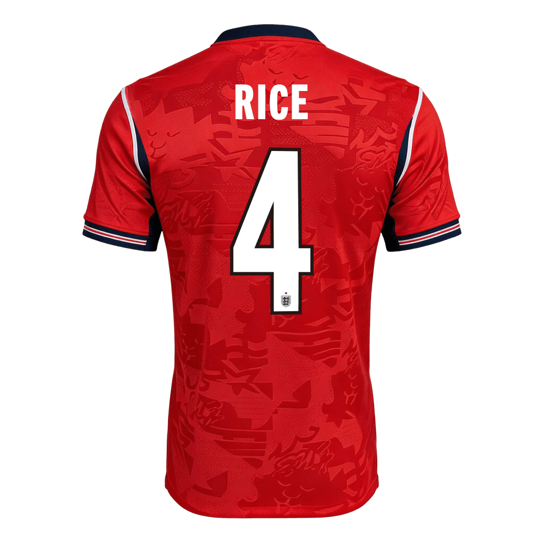 RICE #4 Heren England Uit Voetbalshirt WK Voetbal 2026 - extra